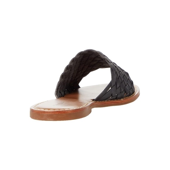 Soludos Women's Rose Woven Sandal 6 Black Slip on Vacation Minimalist Casual - Picture 5 of 10